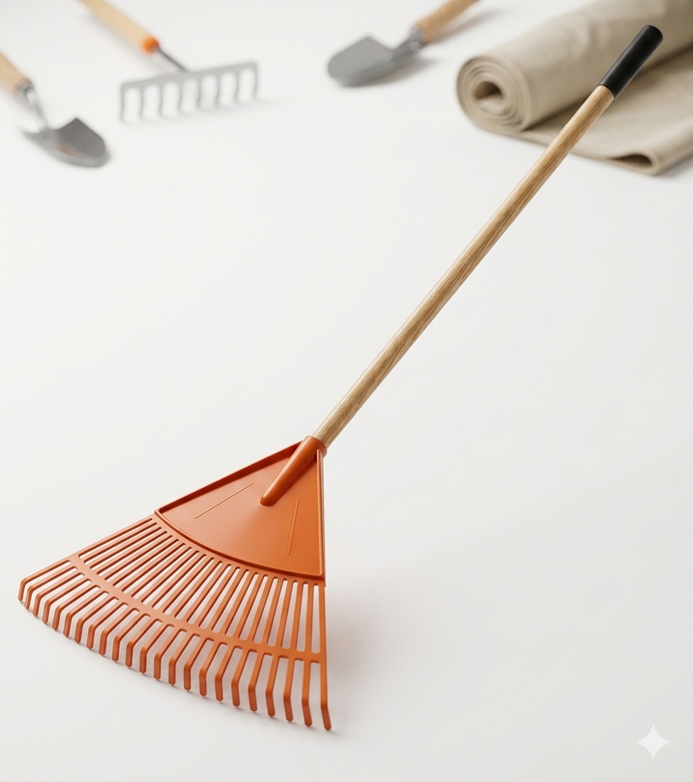 Tine Poly Leaf Rake with Hardwood Handle